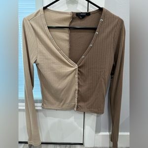 Block color long sleeve with buttons